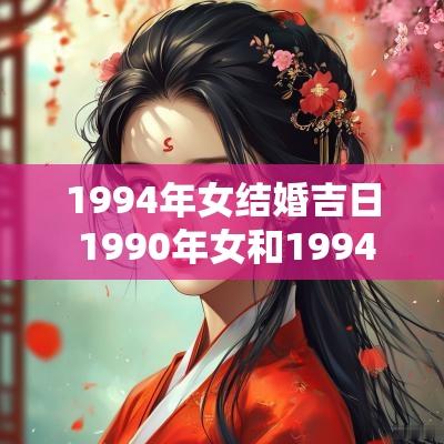 1994年女结婚吉日 1990年女和1994年男婚配如何