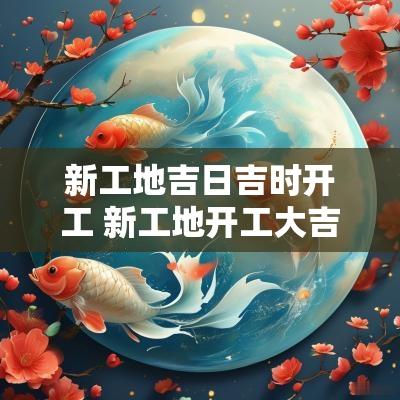 新工地吉日吉时开工 新工地开工大吉的句子