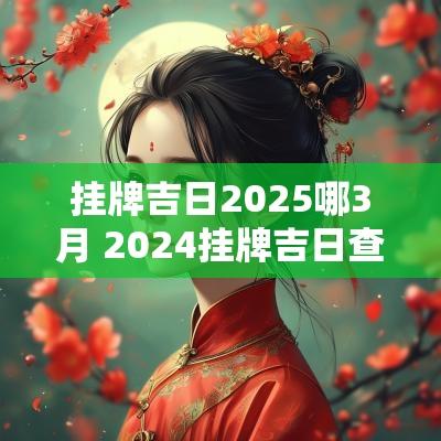 挂牌吉日2025哪3月 2025挂牌吉日查询