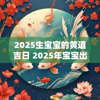 2025生宝宝的黄道吉日 2025年宝宝出生吉日