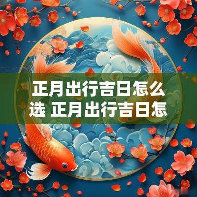 正月出行吉日怎么选 正月出行吉日怎么选择