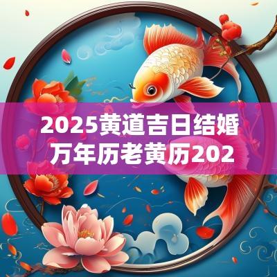 2025黄道吉日结婚 万年历老黄历2025年结婚黄道吉日