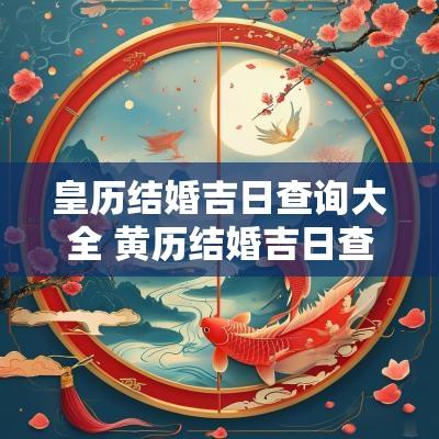 皇历结婚吉日查询大全 黄历结婚吉日查询