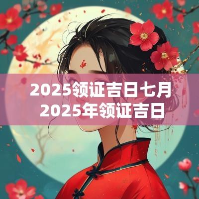 2025领证吉日七月 2025年领证吉日