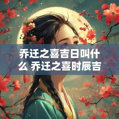 乔迁之喜吉日叫什么 乔迁之喜时辰吉日查询 乔迁之喜吉日叫什么 乔迁之喜时辰吉日查询