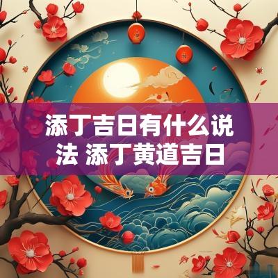 添丁吉日有什么说法 添丁黄道吉日