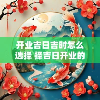 开业吉日吉时怎么选择 择吉日开业的文案