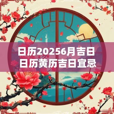 日历20256月吉日 日历黄历吉日宜忌
