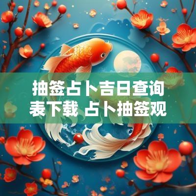 抽签占卜吉日查询表下载 占卜抽签观音灵签