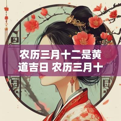 农历三月十二是黄道吉日 农历三月十二黄道吉日查询2025年