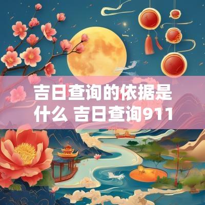 吉日查询的依据是什么 吉日查询911