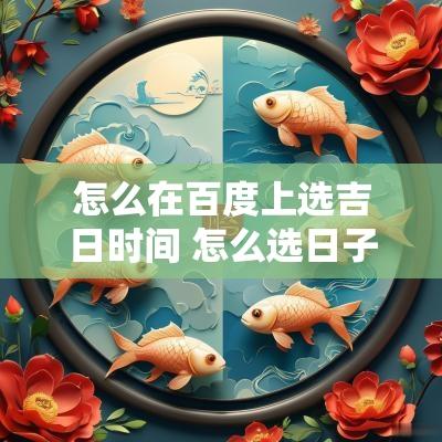 怎么在百度上选吉日时间 怎么选日子黄道吉日