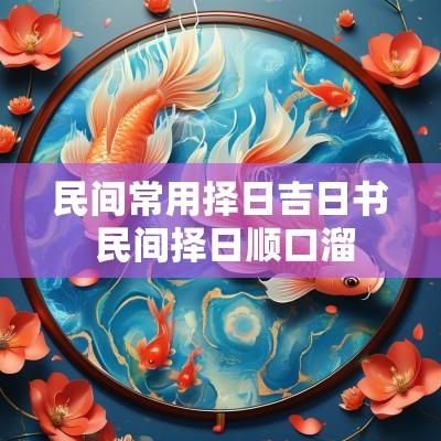 民间常用择日吉日书 民间择日顺口溜