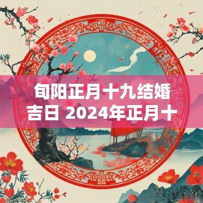 旬阳正月十九结婚吉日 2025年正月十九适合结婚的日子 旬阳正月十九结婚吉日 2025年正月十九适合结婚的日子