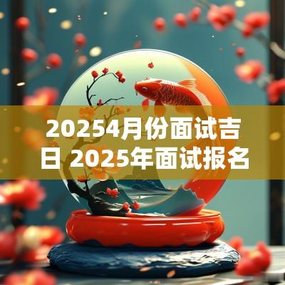 20254月份面试吉日 2025年面试报名时间