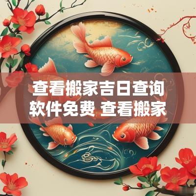 查看搬家吉日查询软件免费 查看搬家吉日查询软件免费下载