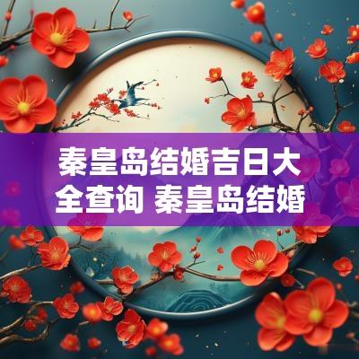 秦皇岛结婚吉日大全查询 秦皇岛结婚场地