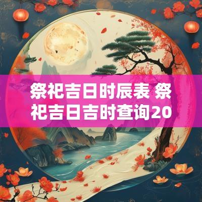 祭祀吉日时辰表 祭祀吉日吉时查询2025