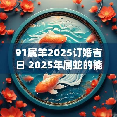 91属羊2025订婚吉日 2025年属蛇的能订婚吗