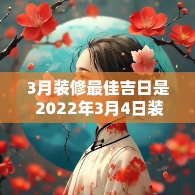 3月装修最佳吉日是 2025年3月4日装修吉日最佳时辰
