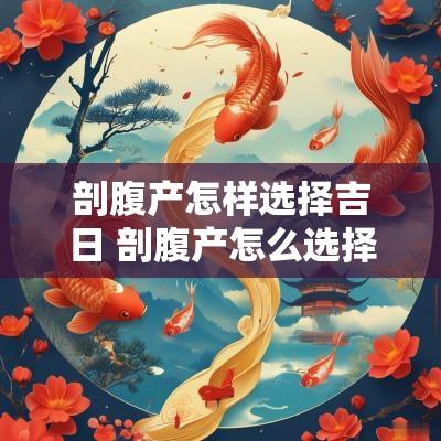 剖腹产怎样选择吉日 剖腹产怎么选择吉时吉日