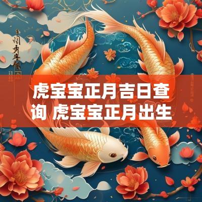 虎宝宝正月吉日查询 虎宝宝正月出生那天最好