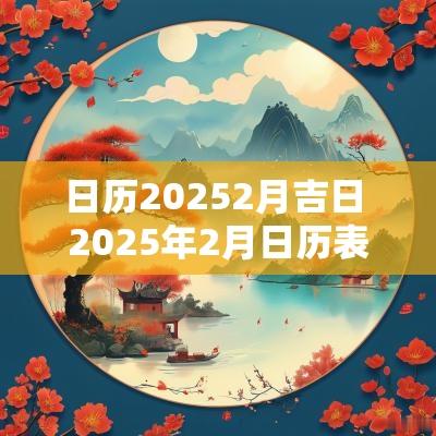 日历20252月吉日 2025年2月日历表图片