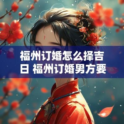福州订婚怎么择吉日 福州订婚男方要准备什么