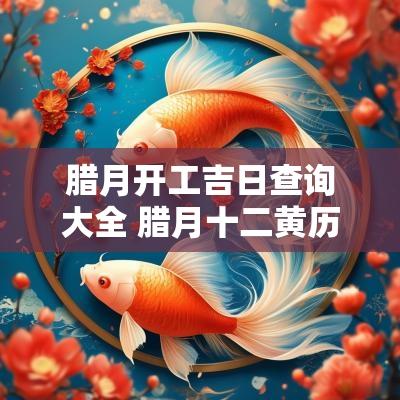 腊月开工吉日查询大全 腊月十二黄历吉日查询