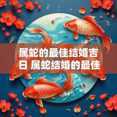属蛇的最佳结婚吉日 属蛇结婚的最佳年龄