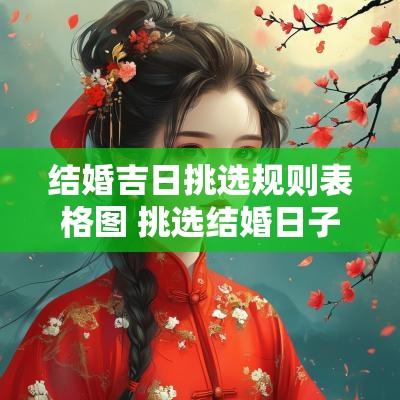 结婚吉日挑选规则表格图 挑选结婚日子的讲究和禁忌