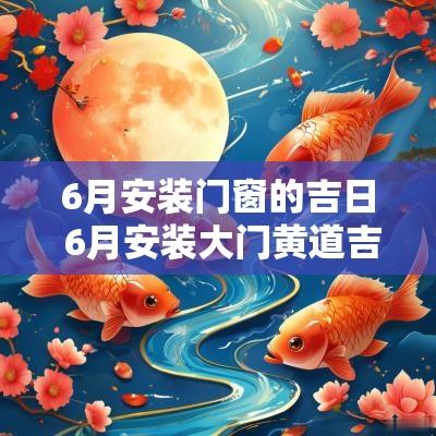 6月安装门窗的吉日 6月安装大门黄道吉日