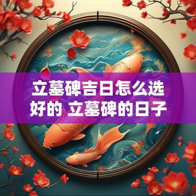 立墓碑吉日怎么选好的 立墓碑的日子怎么选