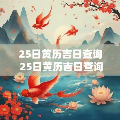 25日黄历吉日查询 25日黄历吉日查询大全