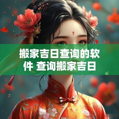 搬家吉日查询的软件 查询搬家吉日