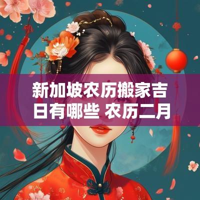 新加坡农历搬家吉日有哪些 农历二月宜搬家的黄道吉日