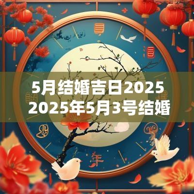 5月结婚吉日2025 2025年5月3号结婚老黄历黄道吉日
