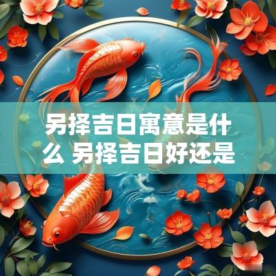 另择吉日寓意是什么 另择吉日好还是坏