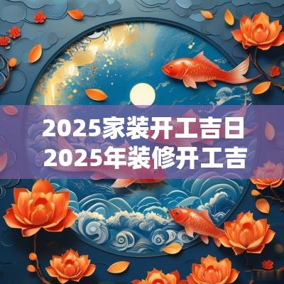 2025家装开工吉日 2025年装修开工吉日吉时查询