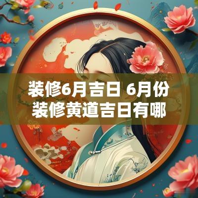 装修6月吉日 6月份装修黄道吉日有哪些
