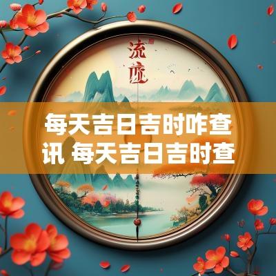 每天吉日吉时咋查讯 每天吉日吉时查询方法大全