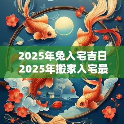 2025年兔入宅吉日 2025年搬家入宅最吉利好日子