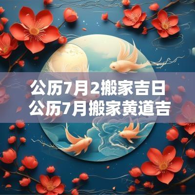 公历7月2搬家吉日 公历7月搬家黄道吉日