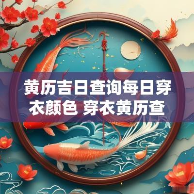 黄历吉日查询每日穿衣颜色 穿衣黄历查询