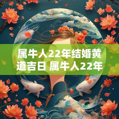 属牛人22年结婚黄道吉日 属牛人22年结婚黄道吉日是什么