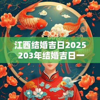 江西结婚吉日2025 203年结婚吉日一览表