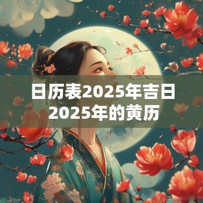 日历表2025年吉日 2025年的黄历