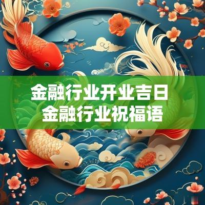 金融行业开业吉日 金融行业祝福语