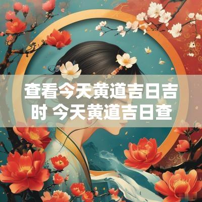 查看今天黄道吉日吉时 今天黄道吉日查询吉时是几点