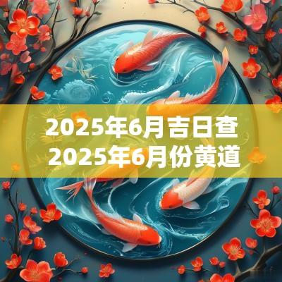 2025年6月吉日查 2025年6月份黄道吉日查询
